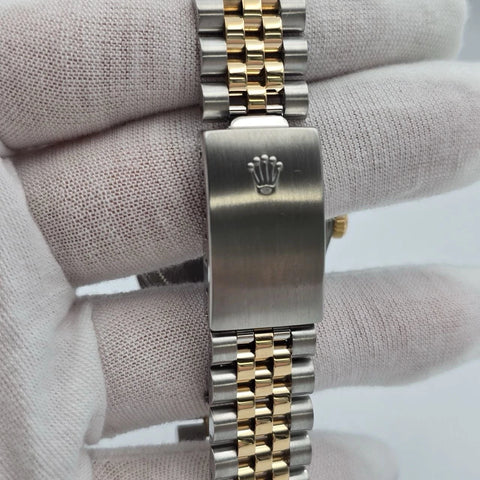 PAPERS Rolex Datejust Champagne Linen Two-Tone Gold Jubilee 16013 36mm Watch