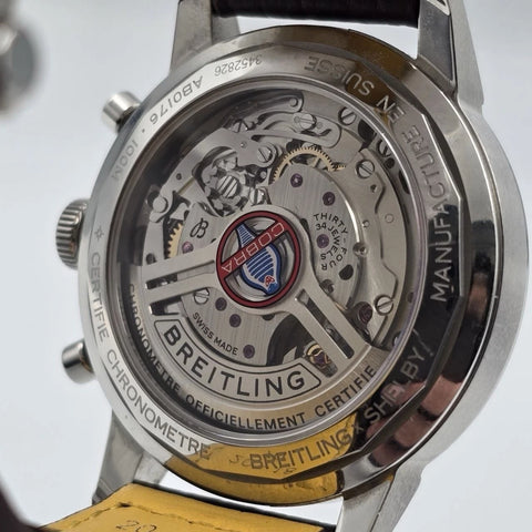 2024 PAPERS Breitling Top Time Automatic Chronograph Blue Dial Wristwatch AB0176