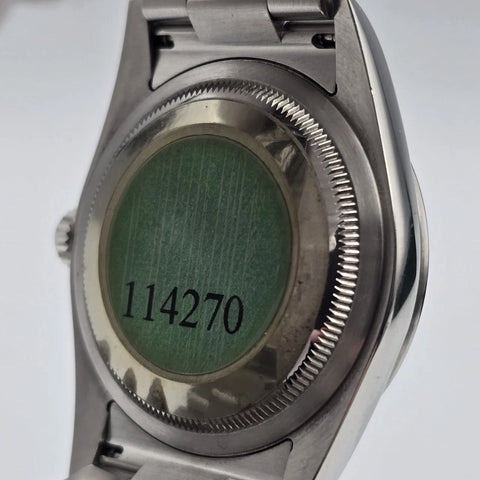 PAPERS 2004 Rolex Explorer l 114270 36mm Stainless Steel Black Dial Watch BOX