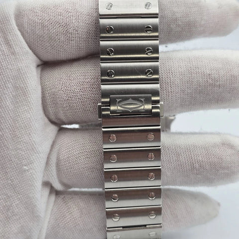 2022 PAPERS Cartier Santos de Cartier Stainless Steel White Dial WSSA0018 BOX