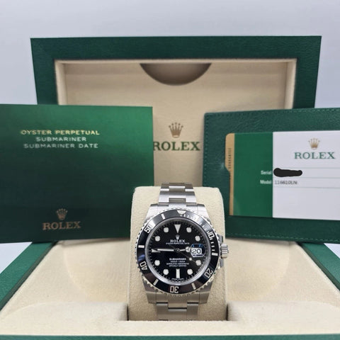2020 PAPERS Rolex Submariner Date 116610LN Steel Black Ceramic 40mm Watch BOX