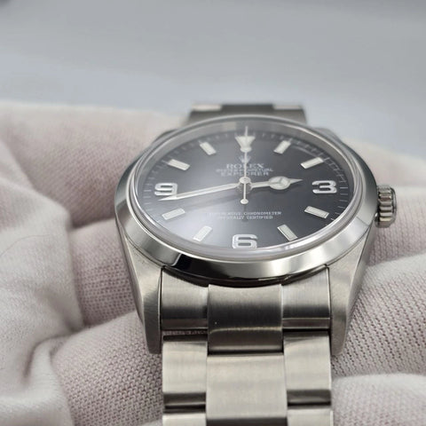 2001 Rolex Explorer l 114270 36mm Stainless Steel Black Dial Watch