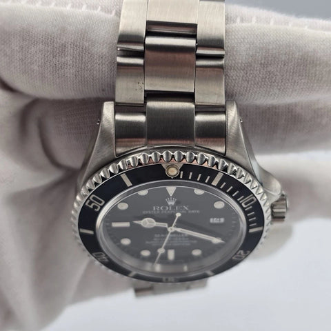 PAPERS Rolex Sea-Dweller 16600 Stainless Steel Black Dial 40mm Watch