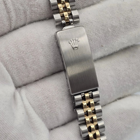 Rolex Datejust 26mm Champagne Diamond Dial NO HOLES Two Tone Jubilee Watch 69173