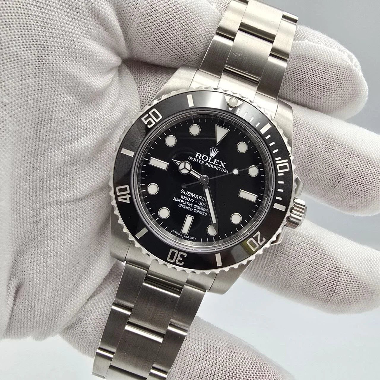 PAPERS 2013 Rolex Submariner 114060 No-Date 40mm Steel Black Ceramic Bezel BOX