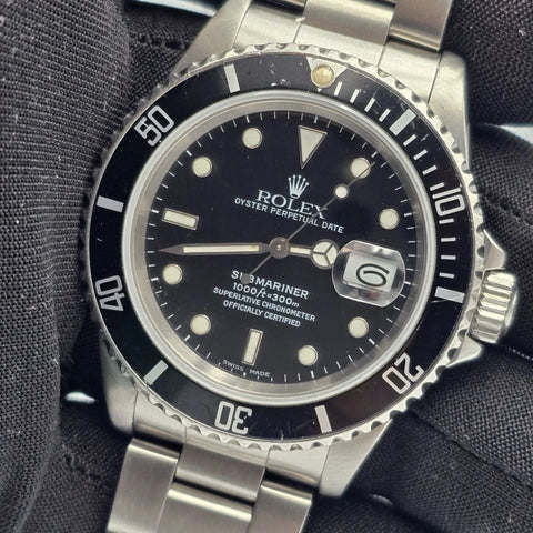 Rolex Submariner Date 16610 Black Dial Stainless Steel Oyster 40mm