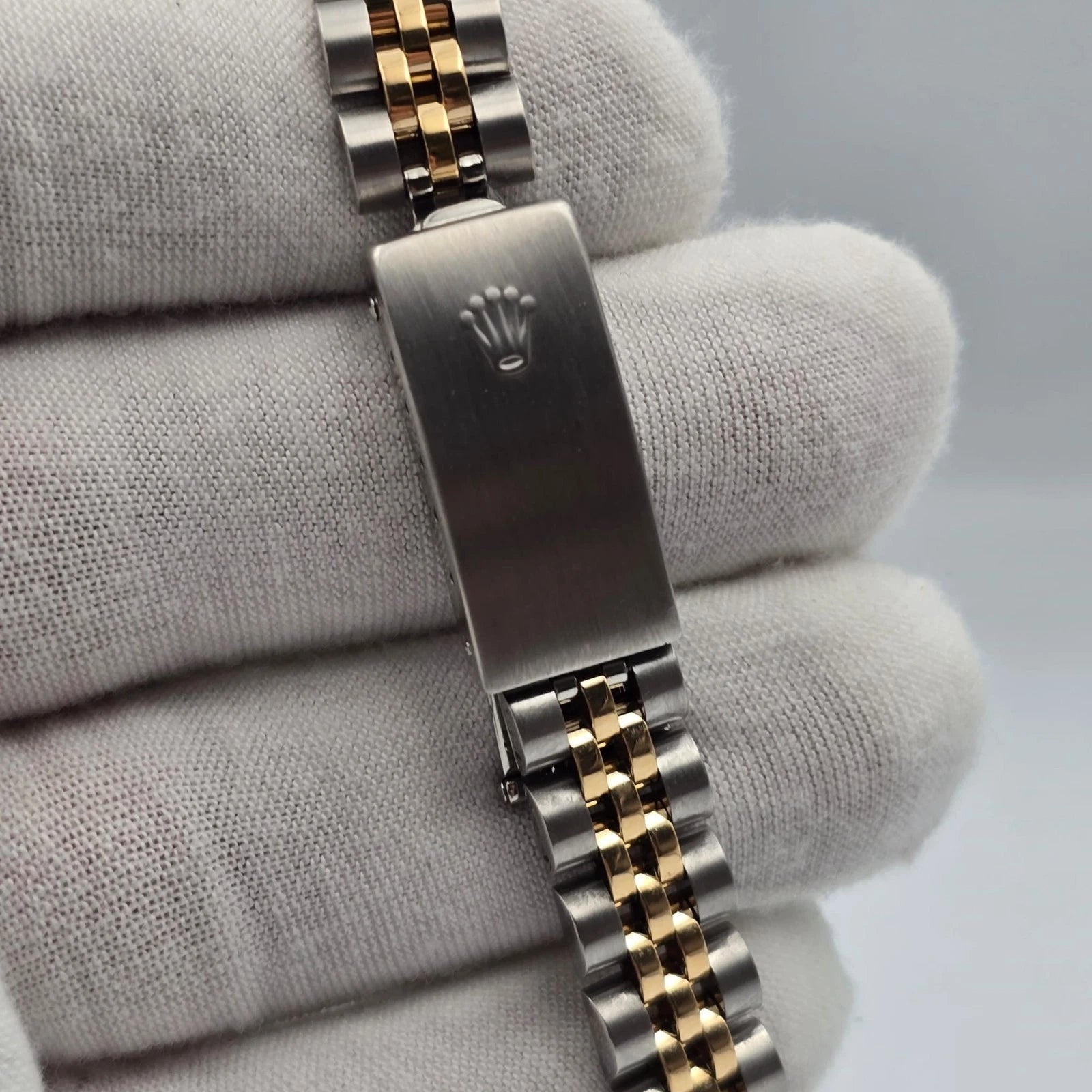 Rolex Lady Datejust 18K Gold & Steel NO HOLES 26mm Computer Diamond Dial 69173
