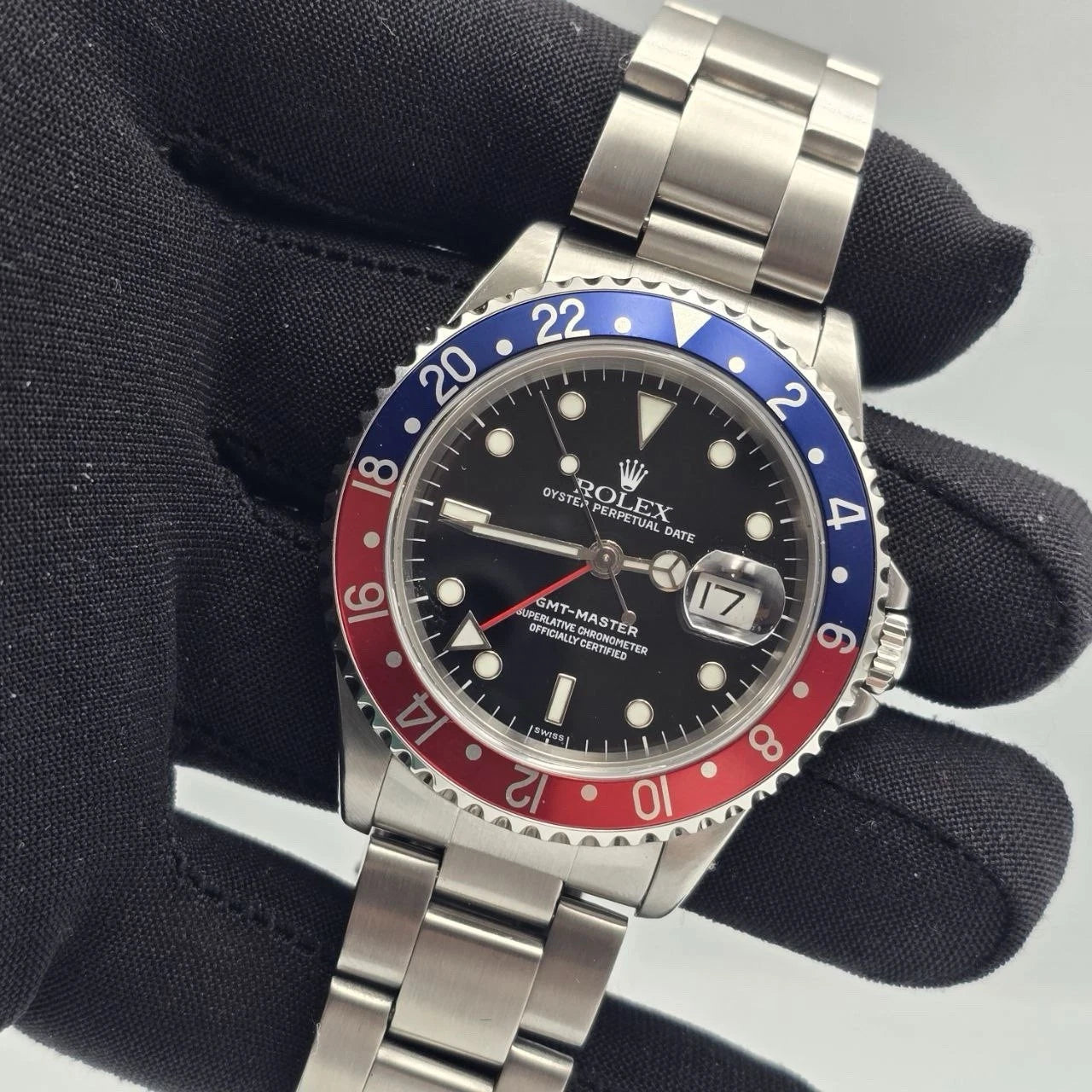 Rolex GMT Master Pepsi Bezel Steel Oyster Bracelet 40mm Watch 16700