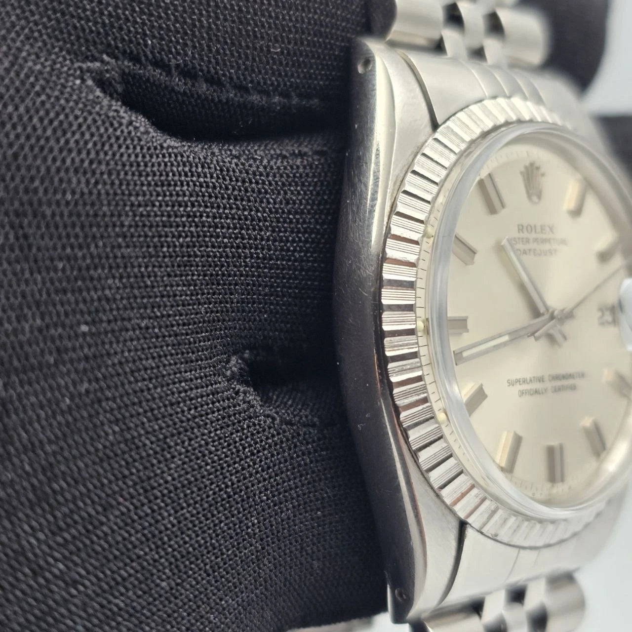 Rolex Datejust 1603 Stainless Steel Jubilee Silver Dial Automatic Men Watch 36mm