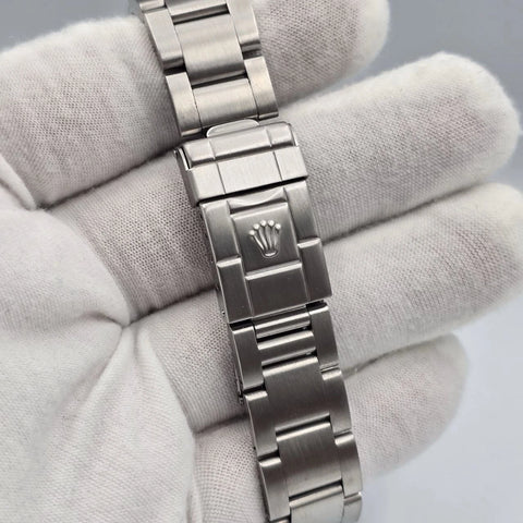 PAPERS MINT 2005 Rolex 16570 Explorer II White Steel NO HOLES 40mm Watch