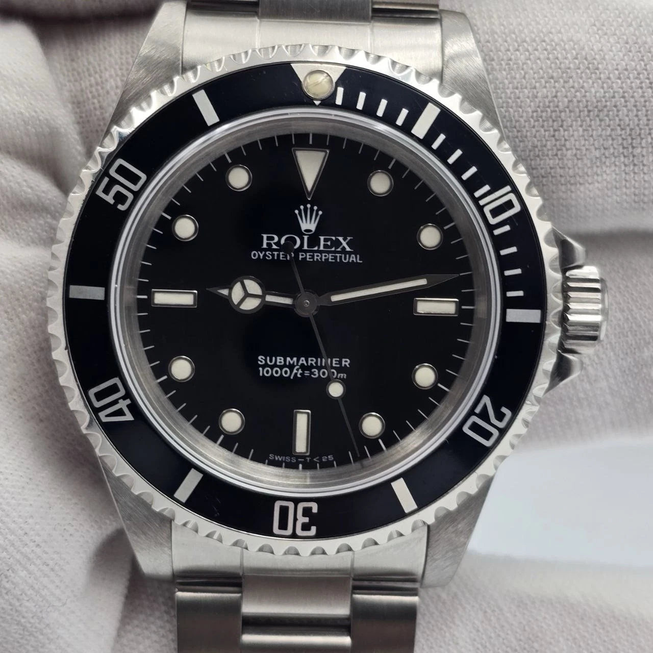 PAPERS MINT Rolex Submariner No-Date BLACK Steel Oyster 40mm Watch 14060