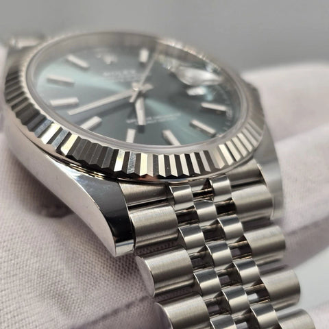 NEW 2025 Datejust 41mm 126334 Mint Green Jubilee Fluted Bezel UNWORN