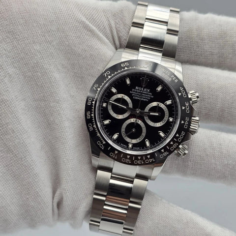 2021 PAPERS Rolex Daytona 116500LN Black Ceramic 40mm Steel Watch BOX