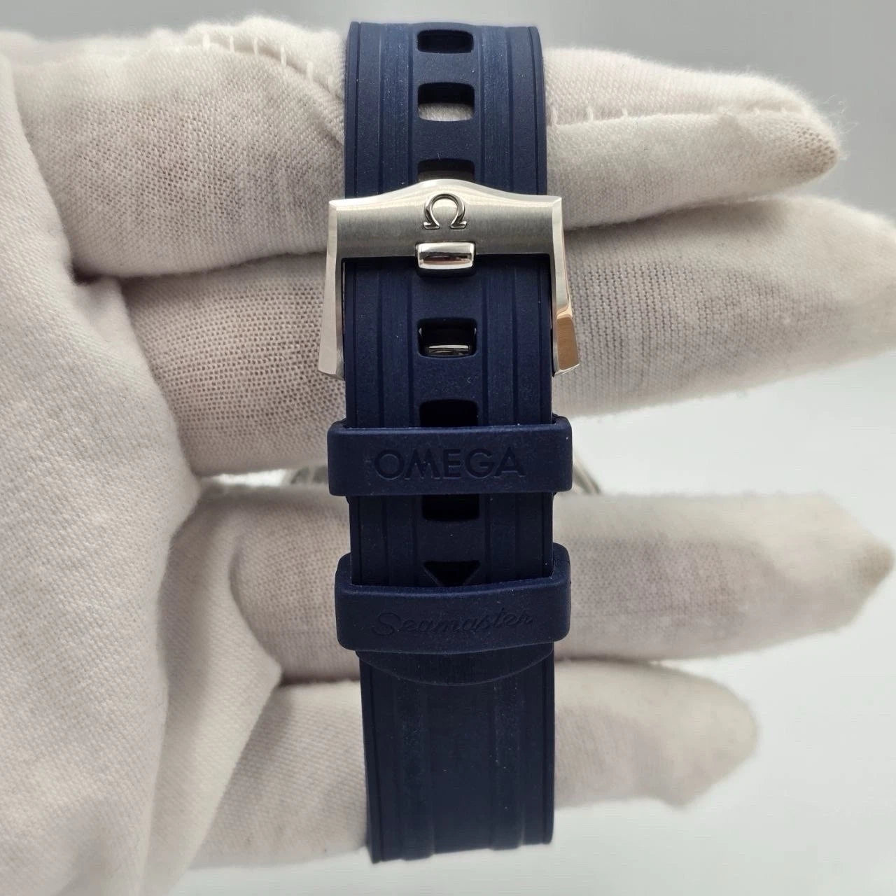 NEW 2023 Omega Seamaster Diver 300M Sedna Gold Blue Dial 210.22.42.20.03.002