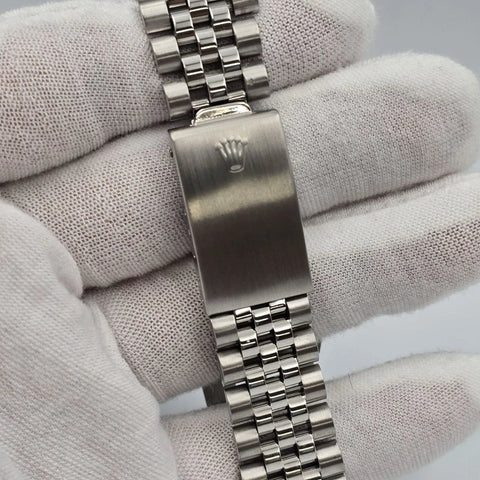Rolex Datejust 36mm Oyster Perpetual 18k White Gold Steel Silver Dial 16014