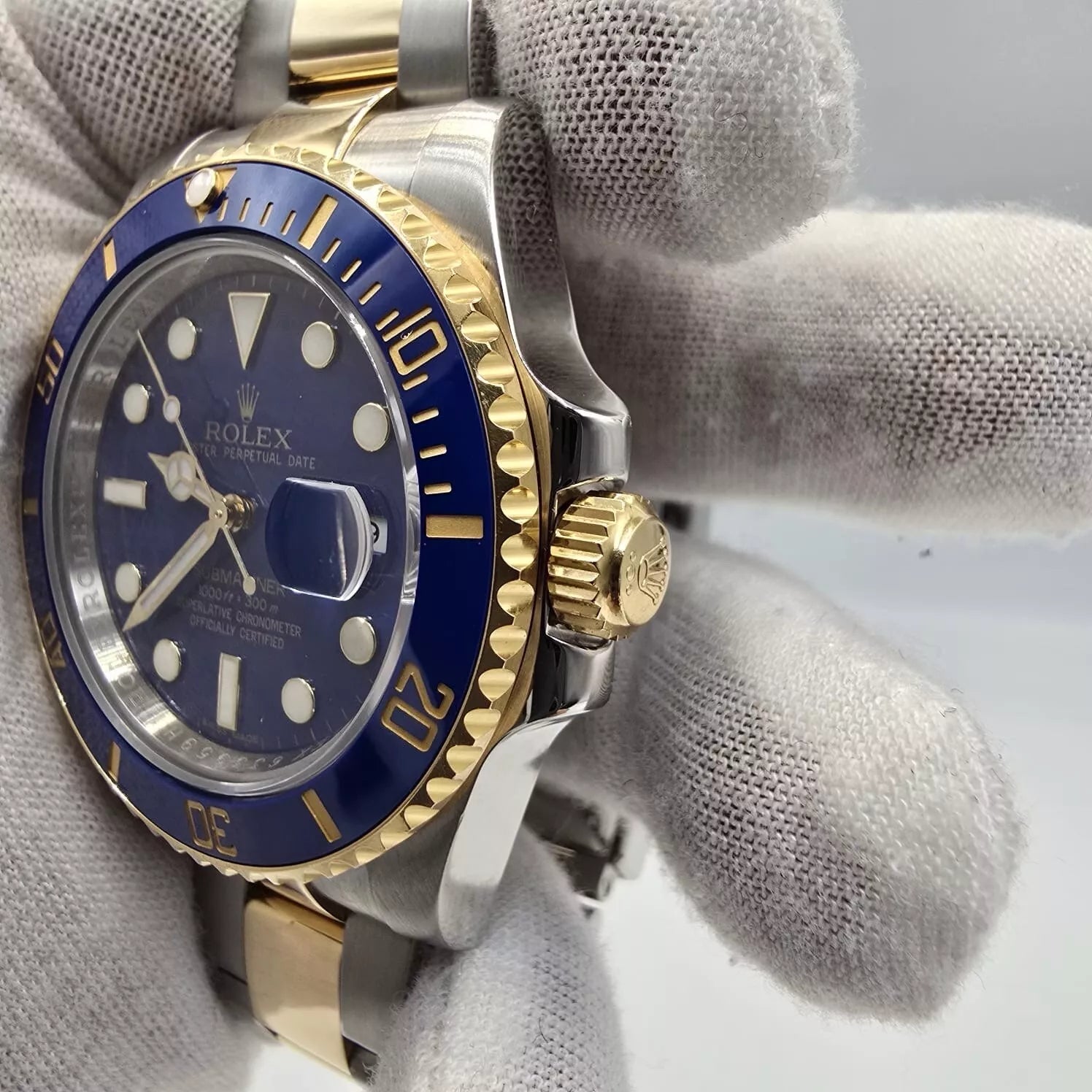 PAPERS Rolex Submariner Date Ceramic 40mm Two-Tone Blue 116613 BOX + 2017 RSC