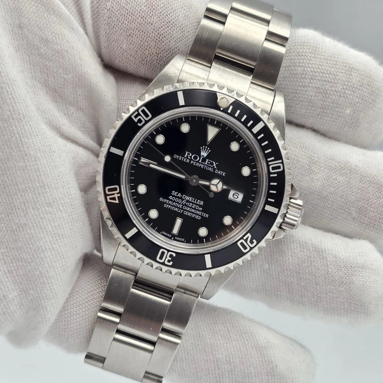 PAPERS Rolex Sea-Dweller 16600 Stainless Steel Black Dial 40MM Watch