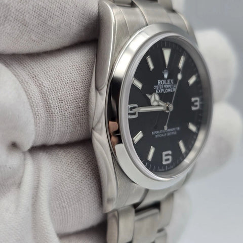 MINT PAPERS 2005 Rolex Explorer I 114270 Automatic 36mm Steel Black Dial Watch
