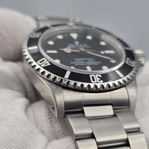MINT 2009 Rolex Submariner No Date 14060M 4 Line REHAUT Black Dial 40mm Watch