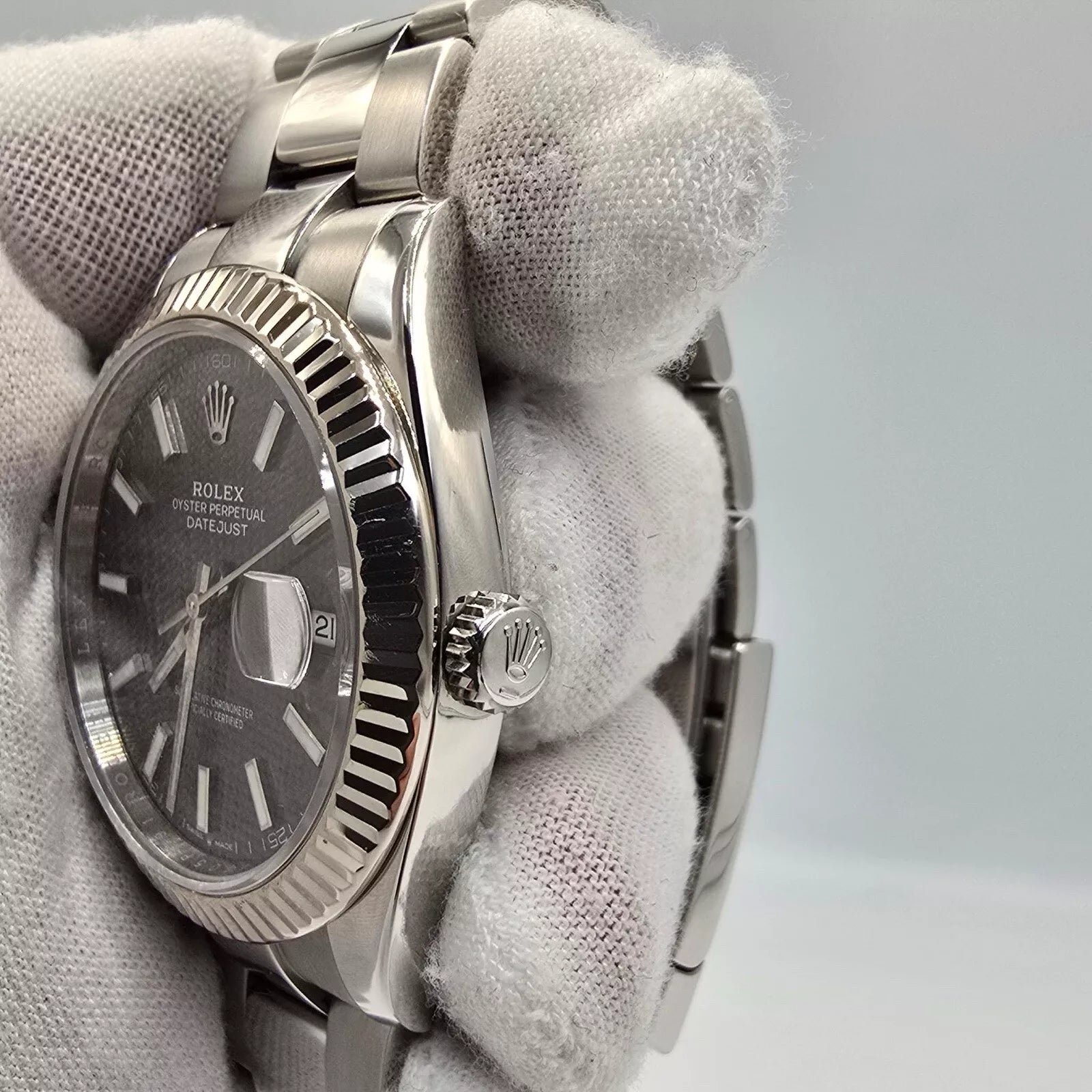 Rolex Datejust 41mm Rhodium Dial Stainless Steel Oyster 126334