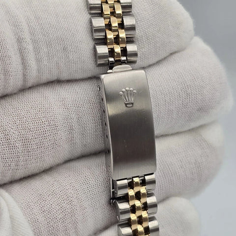PAPERS Rolex Lady Datejust 26mm Two Tone White Roman Diamond Dial Jubilee 69173