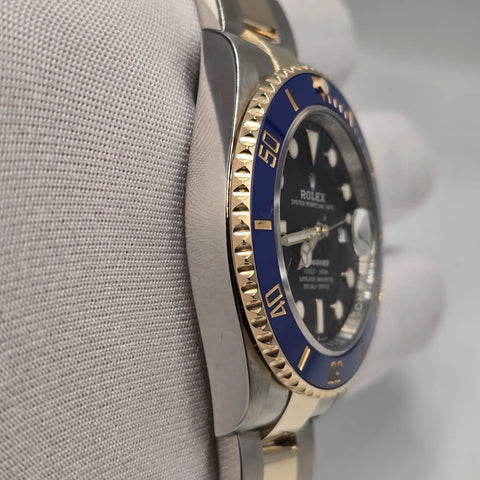 MINT PAPERS 2023 Rolex Submariner Date 41mm Ceramic Blue 18K Gold 126613LB BOX