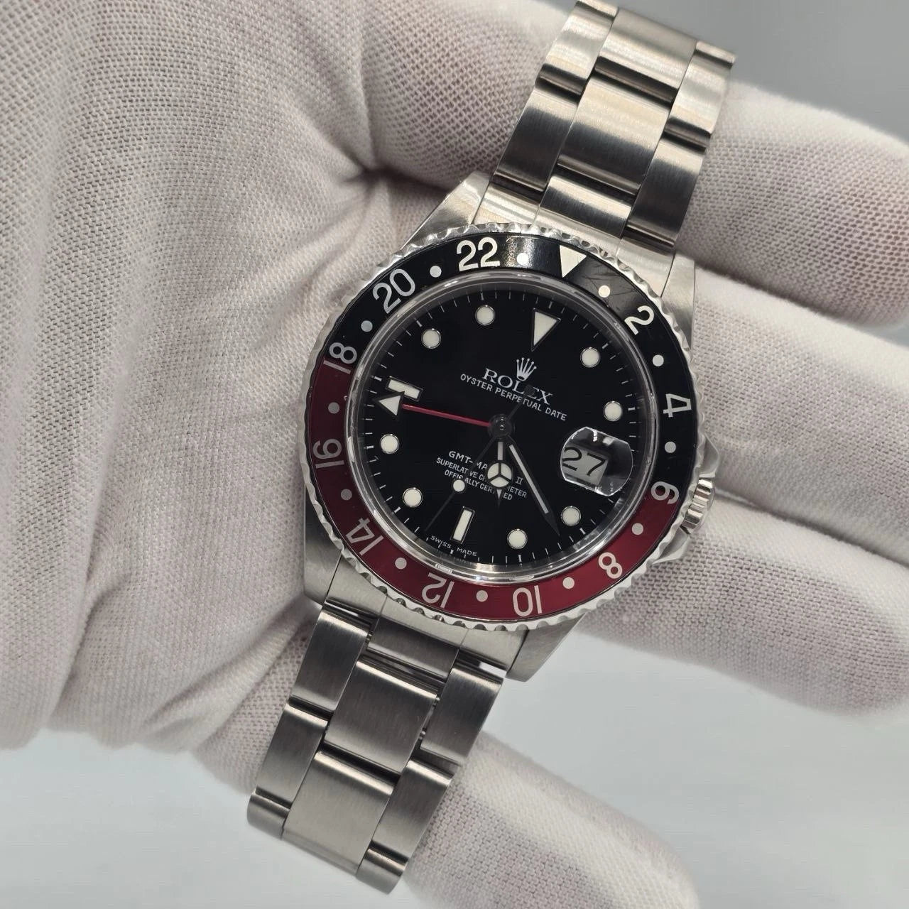 Rolex GMT-Master II Fat Lady Coke Bezel Stainless Steel 40mm Watch 16760