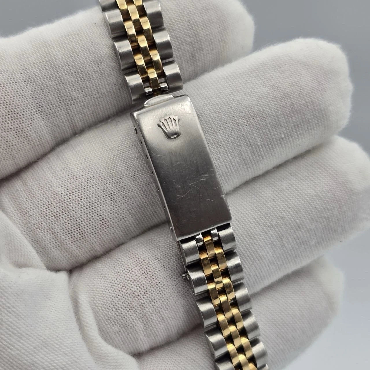 Rolex Lady Datejust 26mm Yellow Gold Steel Factory Blue Dial 69173