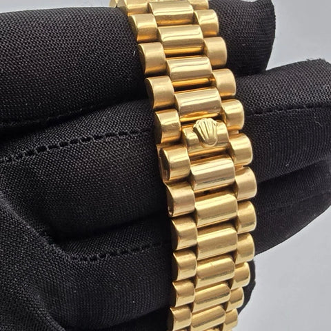 Rolex Day-Date 18038 President 18k Gold FACTORY Black Dial 36mm Watch
