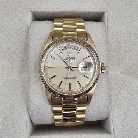 PAPERS Rolex Day-Date 1803 President German 18k Gold 36mm Factory Champagne Dial