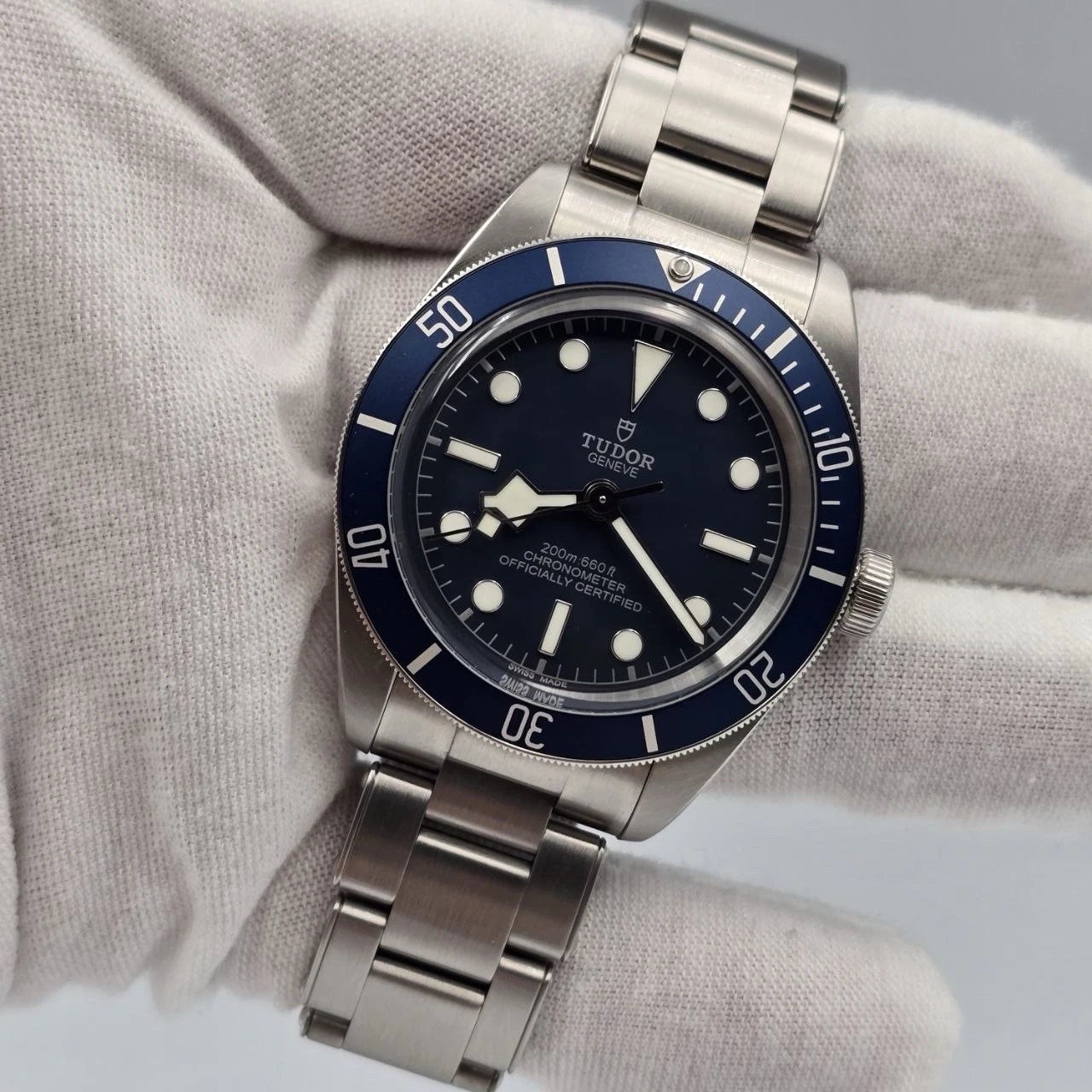 PAPERS 2022 Tudor Black Bay Blue Dial 39mm Steel Automatic Watch 79030B BOX