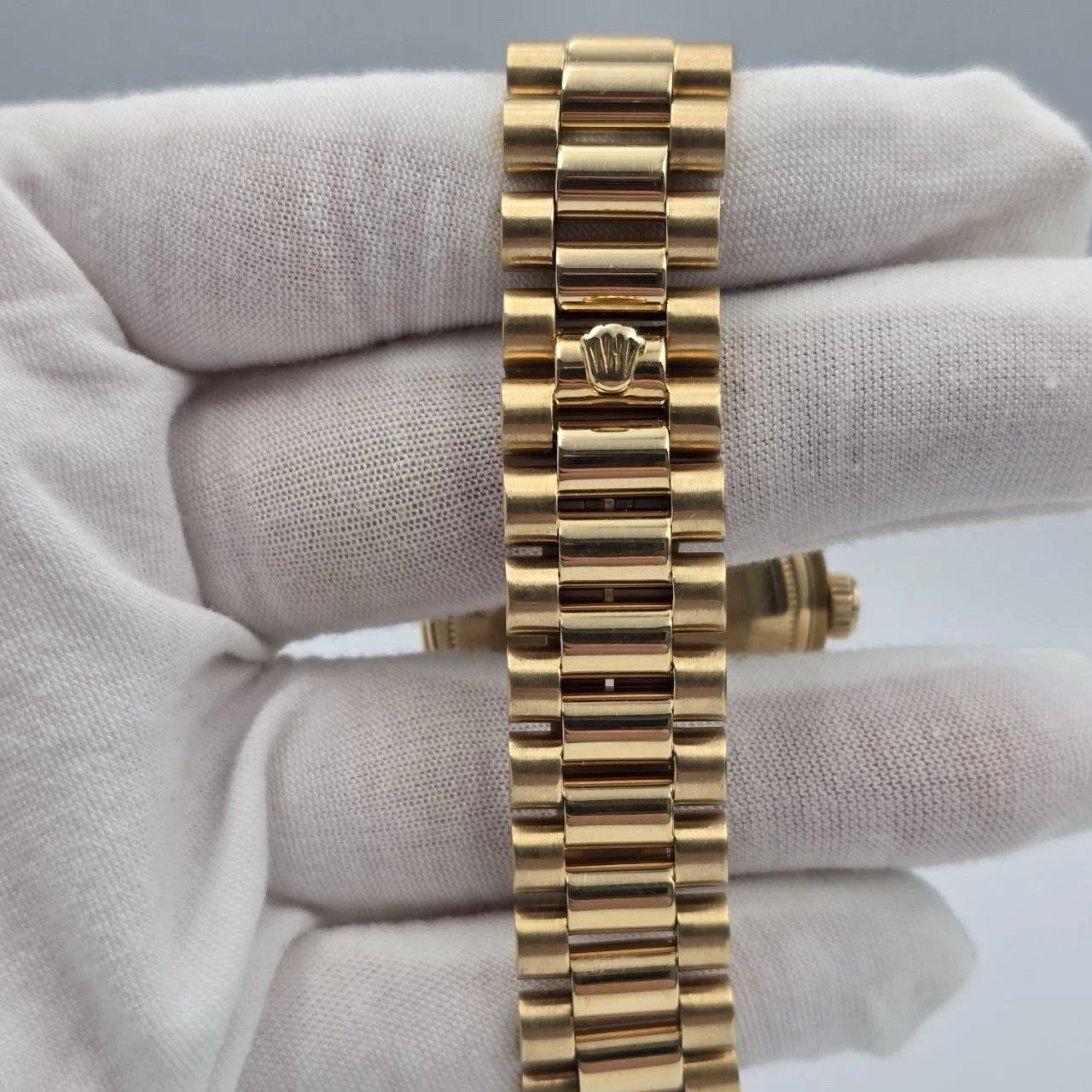 Rolex Day-Date 18038 President 18k Gold FACTORY Black Diamond Dial 36mm Watch