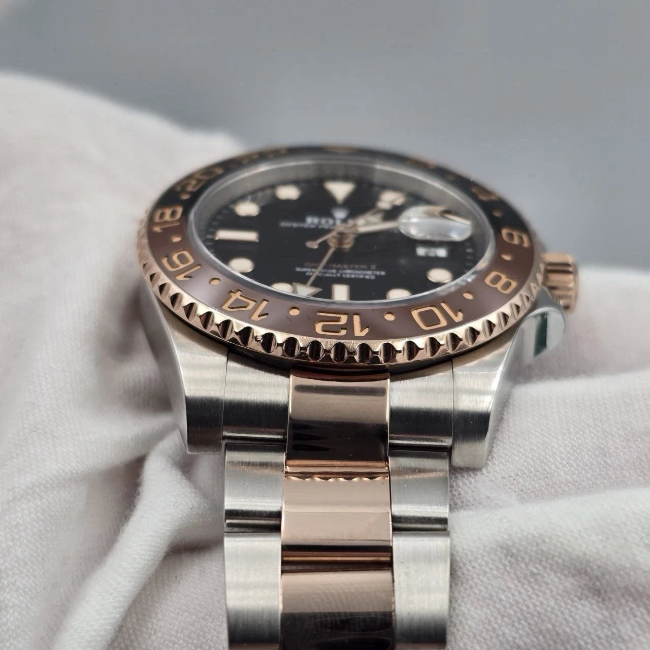 2019 PAPERS Rolex GMT-Master II Rootbeer 40mm 126711CHNR Two-Tone Rose Gold BOX