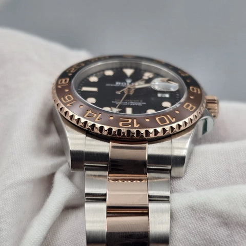 2019 PAPERS Rolex GMT-Master II Rootbeer 40mm 126711CHNR Two-Tone Rose Gold BOX