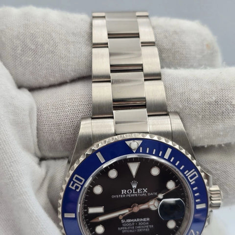 2022 PAPERS Rolex 126619LB Submariner Blue Cookie Monster Gold 41mm Watch BOX