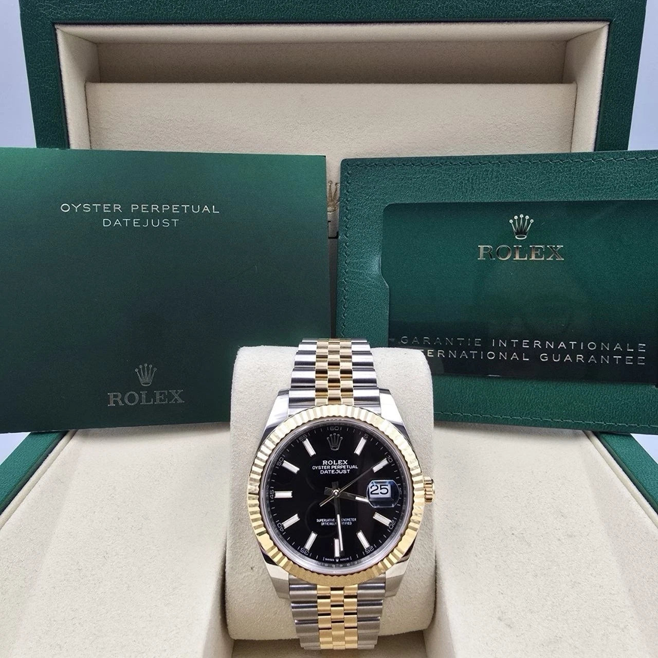 Rolex Datejust 126333 Two Tone Black Dial Jubilee