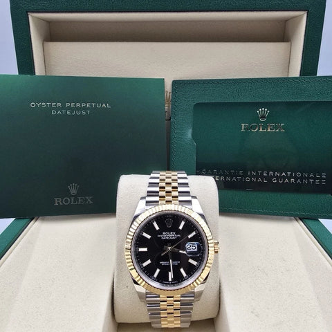 Rolex Datejust 126333 Two Tone Black Dial Jubilee