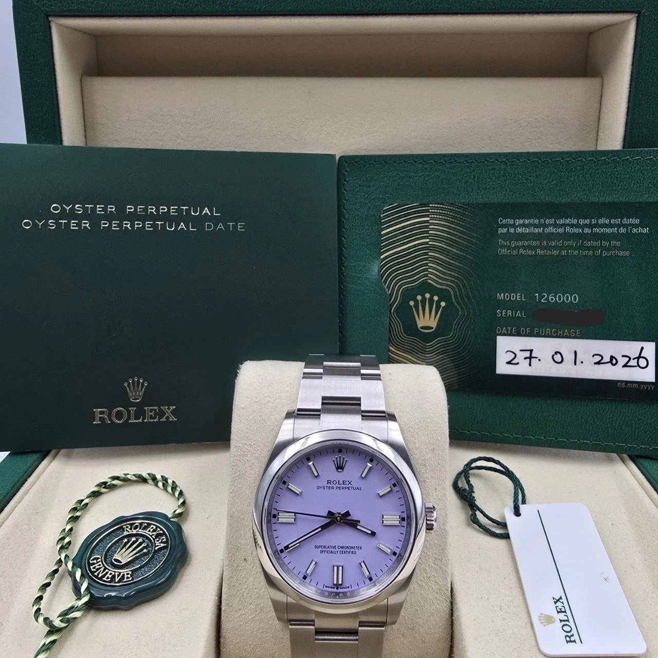 Rolex Oyster Perpetual 126000 Lavender 1