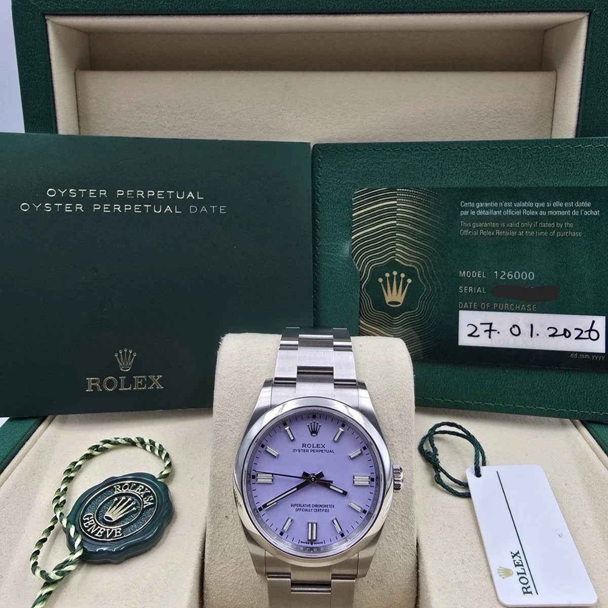 Rolex Oyster Perpetual 126000 Lavender 1
