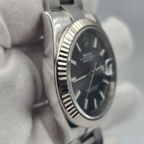 2021 PAPERS Rolex Datejust 41mm 126334 Steel Oyster Rhodium Gray BOX + 2025 RSC