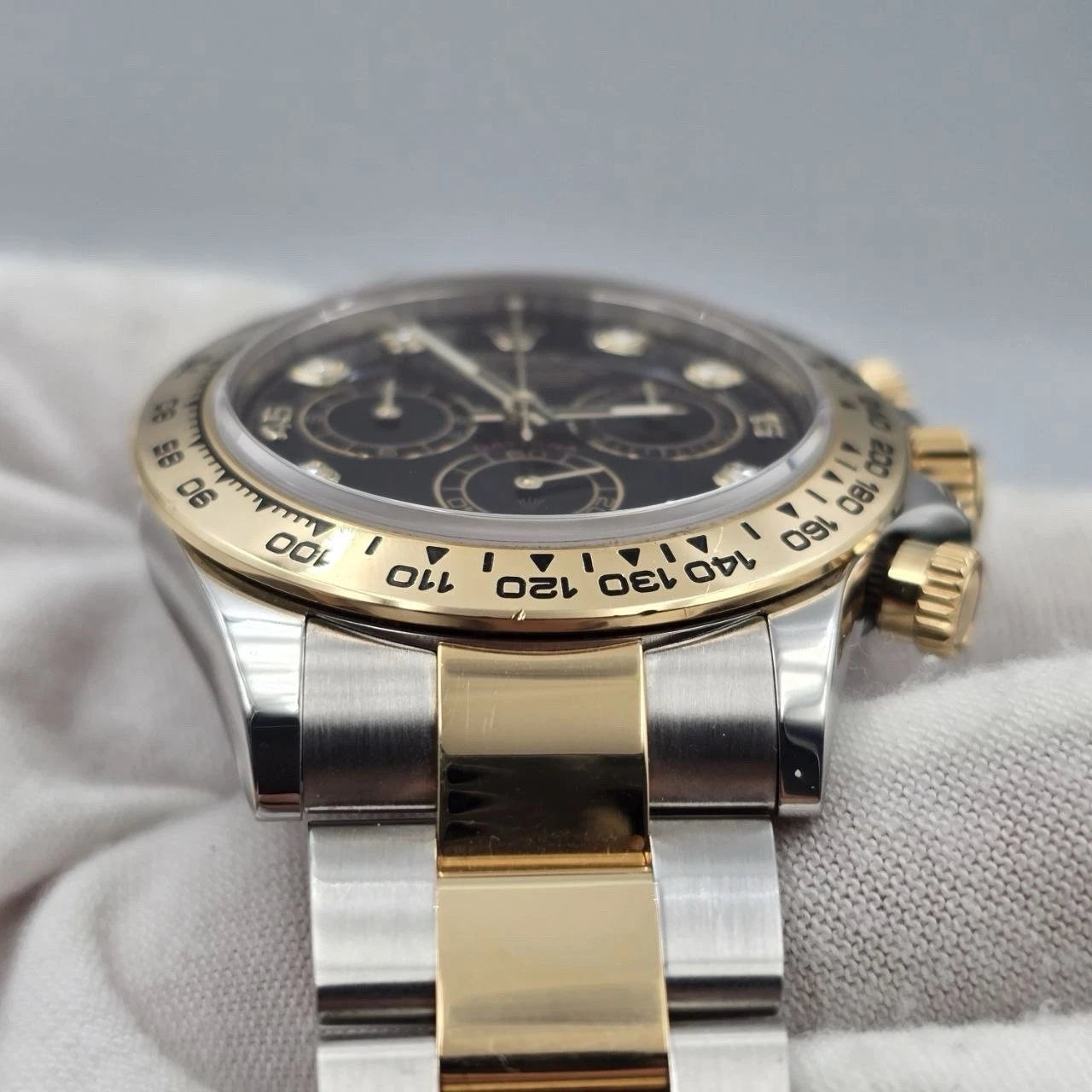 2021 PAPERS Rolex Daytona Black Diamond Dial 18K Yellow Gold Steel 116503 BOX