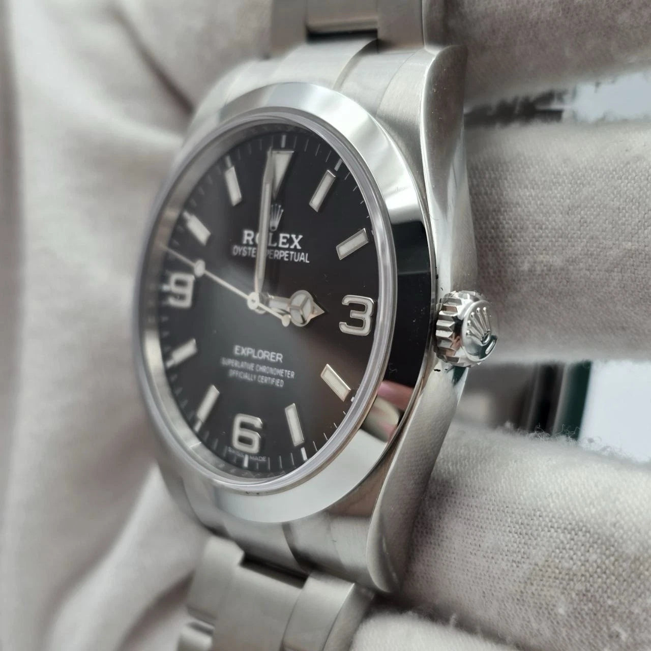 Rolex Explorer I 214270 Black Stainless Steel MK2 39mm Watch