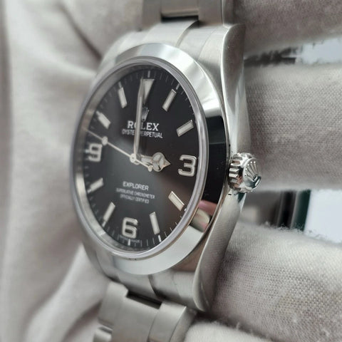 Rolex Explorer I 214270 Black Stainless Steel MK2 39mm Watch
