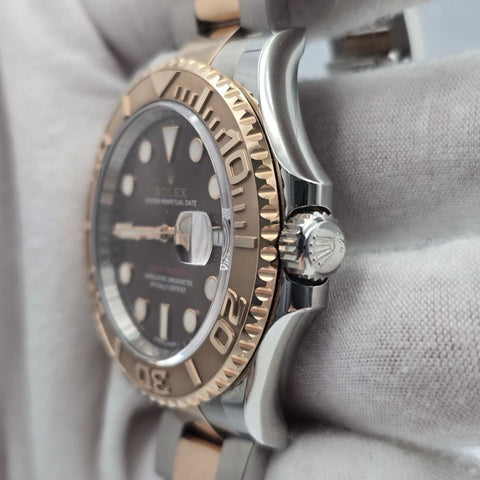 2019 PAPERS Rolex Yacht Master 116621 40mm Chocolate Dial 18K Rose Gold BOX