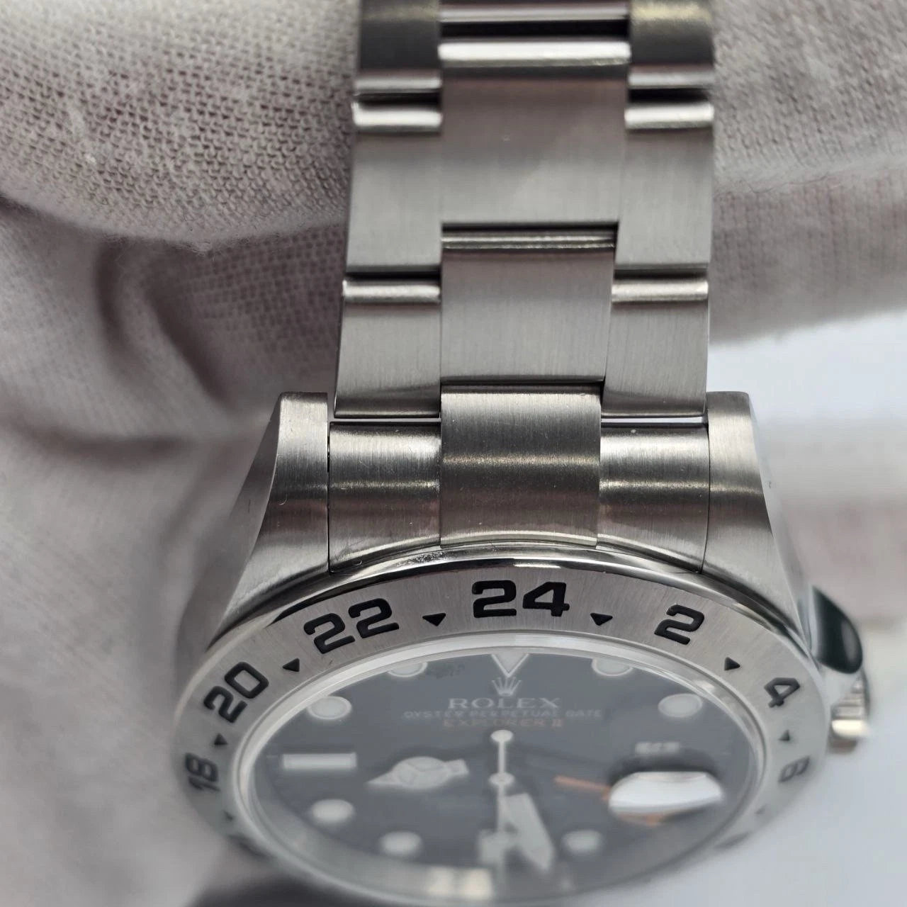 PAPERS 2012 Rolex Explorer II Black Orange Steel 42mm Watch 216570 BOX