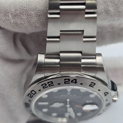 PAPERS 2012 Rolex Explorer II Black Orange Steel 42mm Watch 216570 BOX