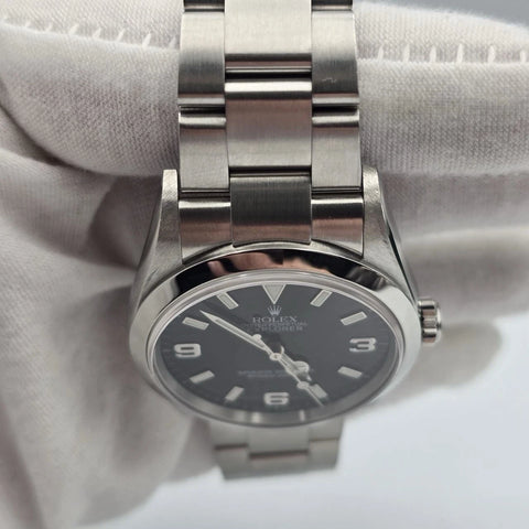 PAPERS 2004 Rolex Explorer l 114270 36mm Stainless Steel Black Dial Watch BOX