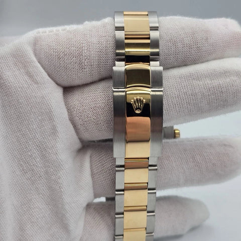 2022 PAPERS Rolex Datejust 41 Champagne Dial Oyster 18K Gold Steel 126333 BOX