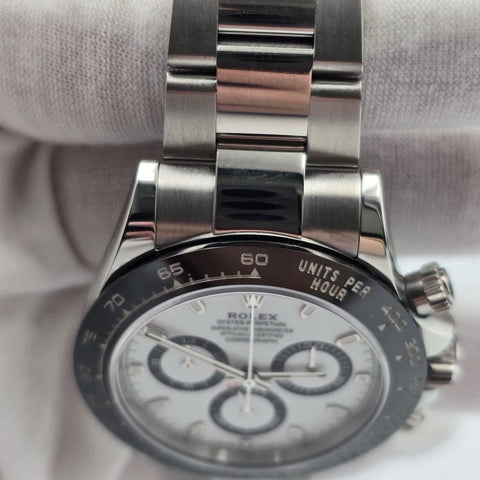 2023 PAPERS Rolex Daytona 116500LN White Dial Panda Ceramic 40mm Steel Watch BOX