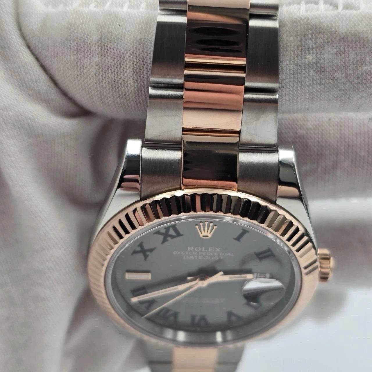 PAPERS 2024 Rolex Datejust 41mm 126331 Two-Tone Oyster Wimbledon Dial BOX